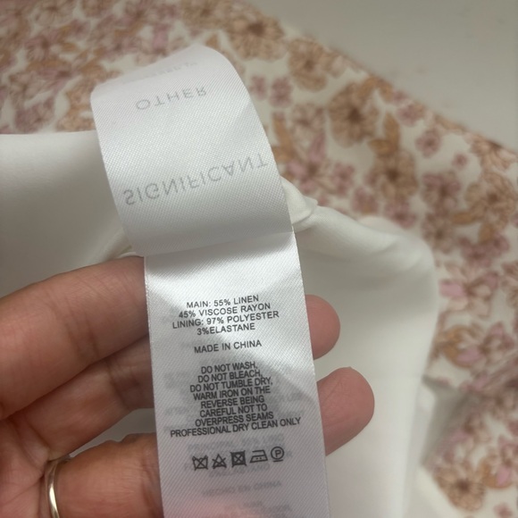Significant Other Maria Floral Linen Blend Dress Size 2 - Picture 13 of 15